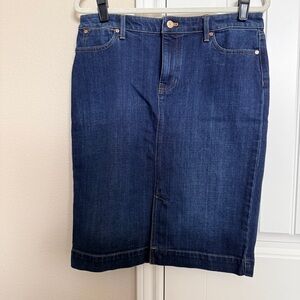 Talbots Blue Denim Jean Skirt Size 10 Petite